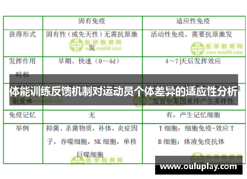 体能训练反馈机制对运动员个体差异的适应性分析